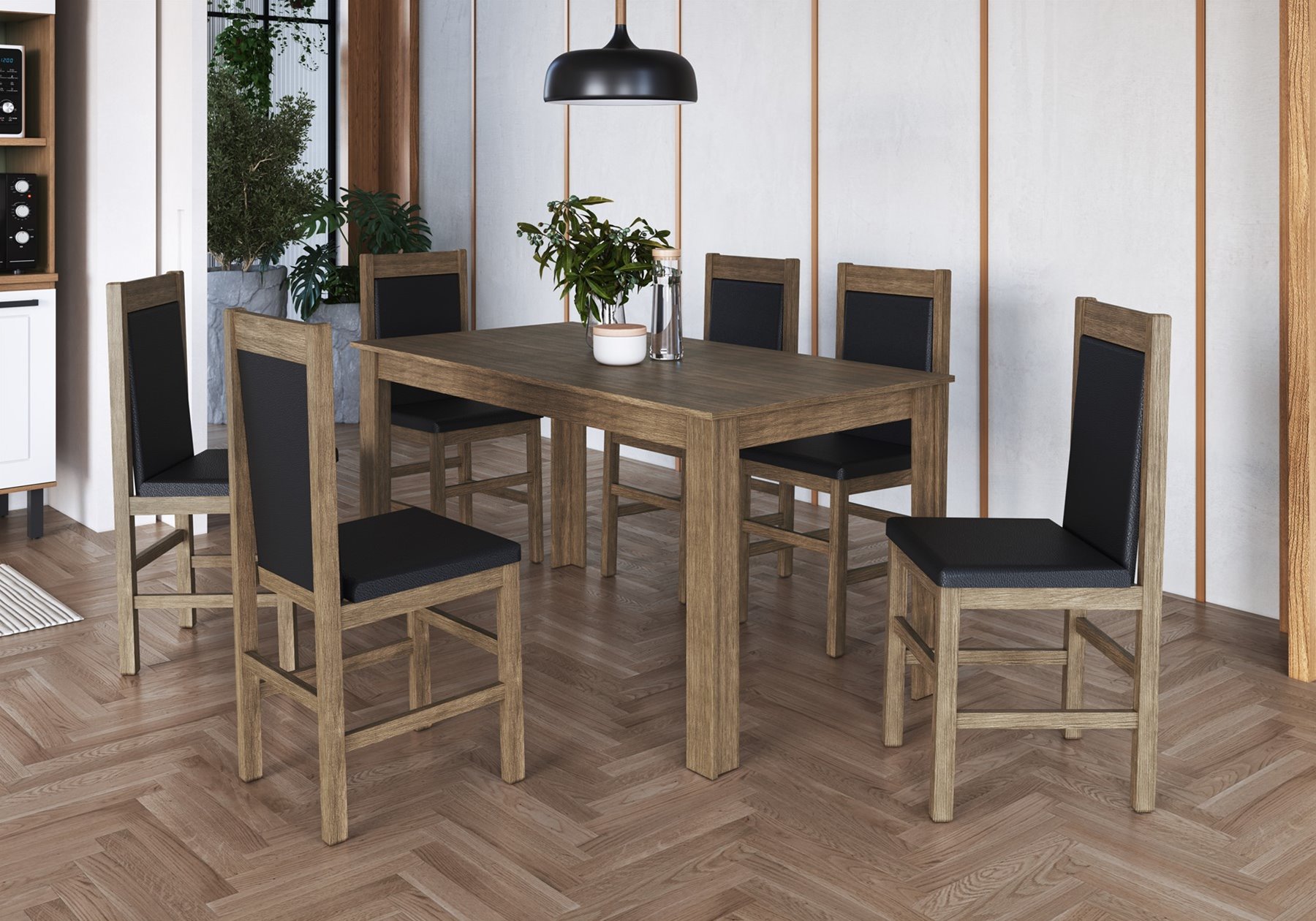 Mesa Fixa c/Cadeira madeira - 11500.003 x 600.001