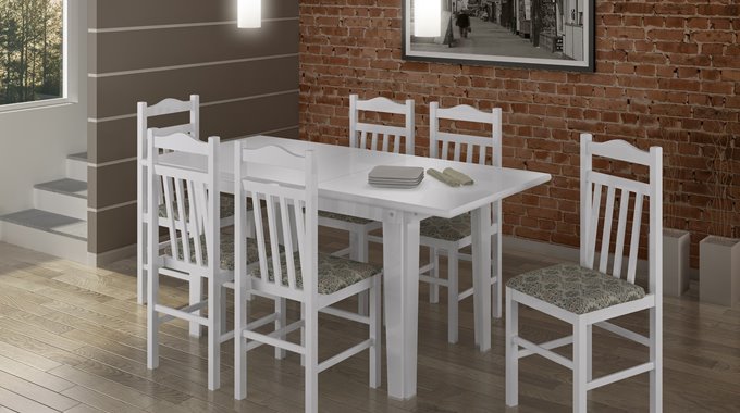 Conjunto Elástica/Madeira Branco 10304.001 x 300.001