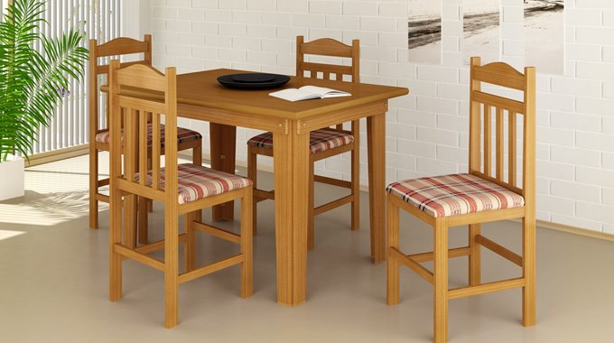 Conjunto Mesa c/Cadeira madeira Cerejeira 10300.002 x 200.002