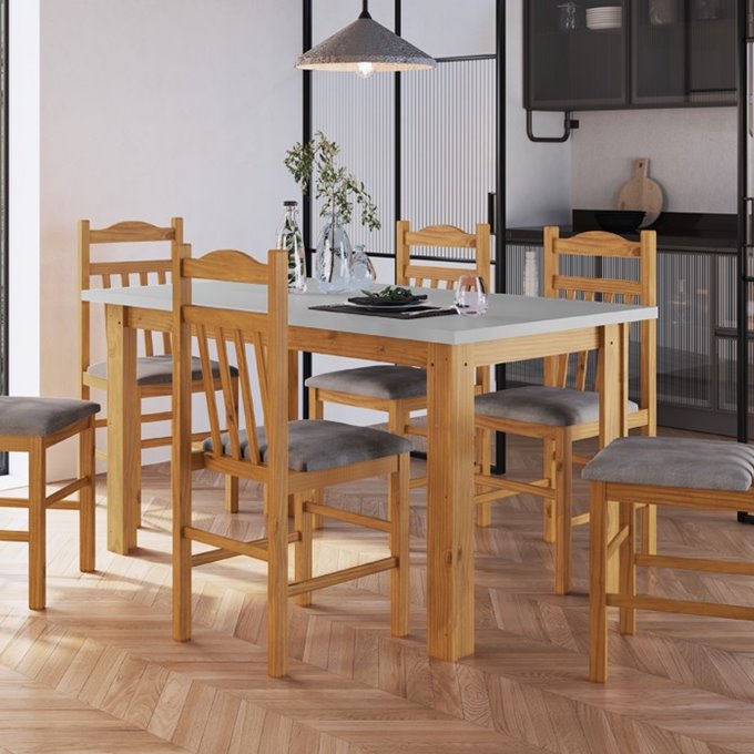 Conjunto Pinus Cinza Cristal/ Amêndoa